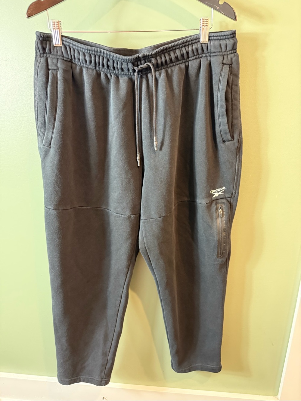 Reebok Men's Black Fleece Jogger Pants